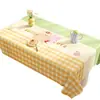 Toalha de Mesa Desenho Animado, Sem Lavagem, Impermeável, À Prova de Óleo, Resistente ao Calor, Estilo Dopamina Creme, Toalha de Mesa Retangular, Protetor de Mesa, Chá