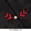 Botão Original Feito à Mão para Cheongsam Botão Retro Pérola Flor de Hibisco Fivela Dura Hanfu Chinês Roupa Tang Fivela Tecida à Mão