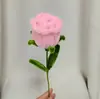 Productos Terminados de Rosas al por Mayor, Productos Terminados con Palo Retorcido, Rosas Hechas a Mano, Flores Eternas Creativas para Manualidades, Rosa Roja Individual, Flor Artificial