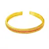 Pulseira Antiga Dourada com Areia, Três Fileiras de Pontos de Diamante Rosa Cintilante, Pulseira Elegante Retrô de Rubi de Alta Qualidade que Não Desbota por Muito Tempo