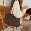 Celebridad de Internet ins Estilo Perezoso Bolso de Gran Capacidad Bolso Tote de Hombro Cuero Suave PU Bolso de Compras Bolso Grande de Moda