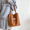 Bolsa Bucket de Pana Celebrant de Internet 2022 Nueva Bolsa de Hombro de Gran Capacidad Estilo Coreano Bolso Simple Comercio Exterior Bolso de Mujer