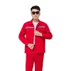 Conjunto de Ropa de Trabajo de Manga Larga de Algodón Puro Personalizado para Primavera y Otoño Ropa de Protección Laboral Sinopec Chaqueta Pantalones Unisex Ropa de Trabajo Antiestática