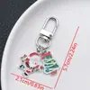 Nuevo KC Dorado/Blanco K Navidad Aceite Dibujo Animado Lindo Llavero Personalidad Creativa Joyería de Navidad Accesorios para Llavero