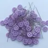 Botones de colores para coser y patchwork, 100 piezas/caja, Pines de fijación de cabeza plana para sastrería