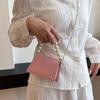 Estilo Coreano Simple Estilo Occidental Cadena de Perlas Mini Bolso para Mujer 2024 Primavera Nuevo Mini Bolso Mensajero Bolso Cuadrado Pequeño para Mujer