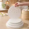 Papel para Vaporera Desechable para Uso Doméstico, Forros para Vaporera para Panes y Dumplings, Papel de Aceite de Silicona, Papel para Vaporera Antiadherente, Papel de Hornear