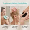 Cepillo de Baño de Silicona Amazon Portátil Montable en Pared Cepillo para Champú Herramienta Exfoliante para Bañarse y Limpieza Facial