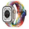 Nuevo Modelo Adecuado para Correa de Apple Watch Apple Iwatch11 Versión Arcoíris Correa Tejida Correa de Nailon Ajustable