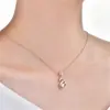 Moda Estilo Coreano Feminino Cristal Feminino Joia Banhada a Prata Colar Feminino Curto Pingente de Cisne Presente de Dia dos Namorados para Namorada