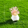 Paisagem em miniatura criativa simulação pequenos vasos de flores, casa de boneca DIY materiais de paisagismo de jardinagem, acessórios decorativos e pequenos ornamentos