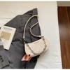 Bolso Pequeño Plateado para Teléfono Móvil para Mujer 2025 Nuevo Moda de Gama Alta Bolso de Hombro Único Bolso Cruzado Pequeño con Cadena Súper Popular