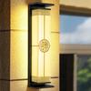 Lámpara de pared solar impermeable para exteriores, para puerta lateral de villa, pilar de pared exterior, patio, lámpara de pared eléctrica sencilla para exteriores