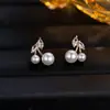 Elegantes Pendientes de Botón de Circonita Cúbica Color Cereza Exquisitos de Alta Gama Modernos Delicados Versátiles Pendientes para Uso Diario Regalo de Cita Pendientes