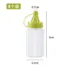 Cuatro Juegos de Cajas de Condimentos, Botellas Transparentes para Exprimir Salsa, Botellas para Condimentos, Frascos Dispensadores de Condimentos para Cocina, Botellas para Exprimir Salsa