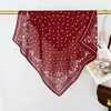 Pañuelo Cuadrado Fino de Espiga Estilo Francés Lujo Ligero, Nuevo Chal de Otoño para Oficina, Protección para el Cuello, Calentador de Cuello a Prueba de Viento, Elegante Bufanda de Seda