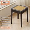 Banco nórdico de madeira rattan, banco quadrado empilhável para uso doméstico, banco de jantar de espera para restaurante, mesa de jantar simples, cadeira alta