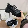 Zapatos Mocasines de Suela Gruesa para Mujer que Aumentan la Altura 2026 Nuevos Mary Janes de Otoño Zapatos Negros de Uso Diario para Combinar con Faldas Zapatos Pequeños de Piel