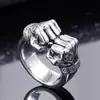 Joyería europea y americana al por mayor acero de titanio anillo de poder de personalidad retro para hombre anillo de acero inoxidable joyería al por mayor
