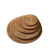 Atacado Vietnã Outono Rattan Porta-copos Base para Panela Mesa de Jantar Mat Isolante Base para Bule Base para Bule de Areia Roxa Acessórios para Conjunto de Chá