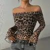 Ropa Europea y Americana Transfronteriza para Mujer, Top Sexy de Verano con un Hombro Descubierto y Mangas Largas que Muestra el Ombligo, Camiseta Interior Sexy para Chica Caliente
