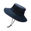 9201 Novo chapéu de pescador respirável de malha de verão, chapéu de caminhada ao ar livre masculino, chapéu de sol de aba grande feminino, gorro
