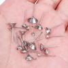 Acero inoxidable pin para oreja Copa punta copa sin colgar aretes pin para oreja DIY Diamante Copa accesorios de joyería soporte para oreja mayoreo
