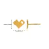 Pendientes Geométricos Huecos de Acero Inoxidable Simples Transfronterizos Chapados en Oro de 18k Pendientes con Forma de Corazón Cuadrado Pendientes Pequeños para Mujer en stock