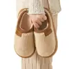 Pantuflas de Algodón para Mujer 'Pisar Caca' Otoño e Invierno 2025 Nuevo Estilo Hogar Interior Suela Gruesa Calidez Pantuflas de Gama Alta para Hombre