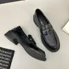 Mocasines retro marrones estilo francés para mujer, nueva colección otoño/invierno 2026, zapatos slip-on estilo británico con tacón grueso, adecuados para JK (Estudiante japonesa) estilo