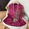 Nova Roupa Feminina Estilo Nacional Chinês Leve Luxo Bordado Pesado Colete 2026 Novo Estilo Étnico Retrô Colete Sem Mangas com Xale