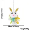 Decoraciones Temáticas de Pascua Adornos Colgantes de Conejo Decoraciones para Fiestas en Casa Coloridas Tiras Conejito de Pascua Pequeños Colgantes