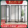 Puerta plegable de aleación de aluminio personalizada, puerta de partición insonorizada para cocina, sala de estar, balcón, oficina, puerta corrediza sin vidrio.