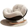 Sillón de Balcón Nórdico Sofá Perezoso Silla Perezosa de Sala de Estar Mecedora Forma de Cáscara de Huevo Puede Dormir Sofá Reclinable para el Hogar
