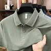 Playeras Polo para Hombre de Primavera y Verano, Nuevas Camisetas Elásticas de Manga Corta de Alta Gama, Tops Casuales Simples de Media Manga para Hombres de Mediana Edad