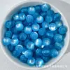 Cuentas Redondas de 8-12 mm Ojo de Gato de Imitación Cuentas de Resina Agujero Recto Pulsera Colgante Cadena de Teléfono Hechos a Mano con Cuentas Sueltas
