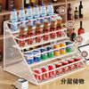 Estante de Almacenamiento de Bebidas de Gran Capacidad Estante de Exhibición de Productos para Cajero Estante de Exhibición Tipo Escalera Mostrador de Tienda de Conveniencia Estante Pequeño para Snacks
