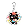 Lindo Llavero de Acrílico Gato Luo Xiaohei Transfronterizo, Colgante Pequeño Gato Negro, Decoración para Mochila, Llavero Personalizado al por Mayor