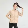 Chaqueta Ligera de Plumas Deportiva para Mujer Nueva Popular Esquí Correr Montañismo Yoga Fitness Interior Ajustada Cálida