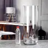 Vaso de Vidro Cilíndrico Transparente Branco para Arranjo de Flores, Decoração de Bar, Centros de Mesa de Casamento, Vaso de Bambu Hidropônico e Outros Usos