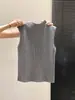 Camisola sin mangas de cuello alto para mujer, nuevo estilo ajustado, prenda exterior simple sin mangas, capa interior, top de punto