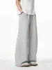 Pantalones Deportivos Pesados de 480g para Hombre Otoño Marca de Moda Plisados Caídos Rectos Casuales Sueltos y Versátiles Pierna Ancha Pantalones Paracaidistas