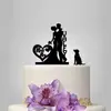 Muñeco de pastel personalizado de beso de novios tarjeta Sr. y Sra. tarjeta de pastel de amor tarjeta de pastel de perro tarjeta