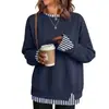 Otoño 2026 Nueva Ropa Casual para Mujer Moda Europea y Americana Elegante Top Informal Elegante Sudadera Dos en Uno
