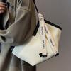 Bolso grande de estilo coreano para mujer, bolso informal de lona combinable, bolso de hombro para estudiantes, otoño e invierno de 2022