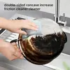 Pano de aço para lavar louça, não gorduroso, esponja de aço, pano de limpeza de arame metálico específico para cozinha, fio de aço prateado dupla face, imitação de fio de aço