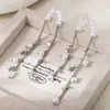 Brinco de pressão com pérola natural de água doce para mulheres sem furo na orelha, ear cuff de franja de luxo leve de alta qualidade, acessório de orelha requintado e único