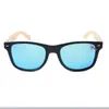 Moda Europeia e Americana Pés de Madeira de Bambu Bambu Moso Óculos de Sol Clássicos de Viagem para Homens e Mulheres Lentes Azuis de Mercúrio
