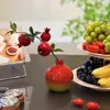 Adornos Festivos, Florero de Cerámica con Fruta de Granada Simulada, Adornos para Arreglos Florales, Florero Creativo de Nicho de Gama Alta, Adornos de Cerámica