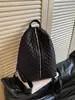 Nova Moda Outono 2026 Mochila de Commuter Feminina Padrão Clássico de Diamante Grande Capacidade Mochila Casual Mochila de Viagem